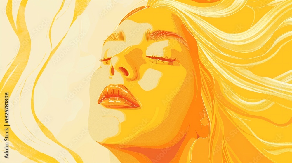 an abstract illustration of kindness with soft yellow swirls