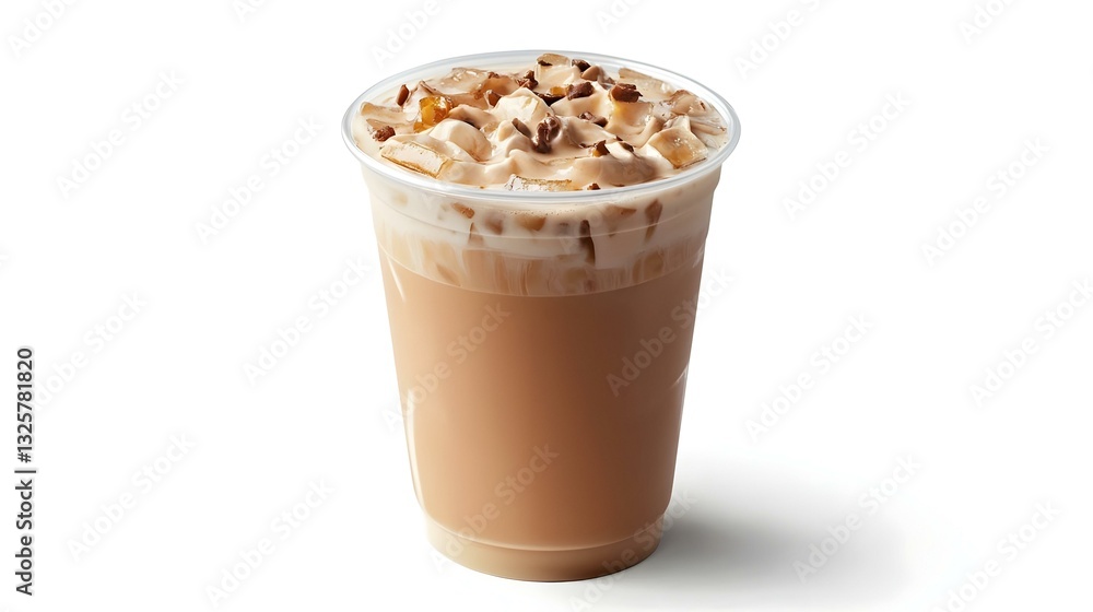 Iced Chai Tea Latte in takeaway cup without logo Iced Chai Tea Latte in takeaway cup without logo