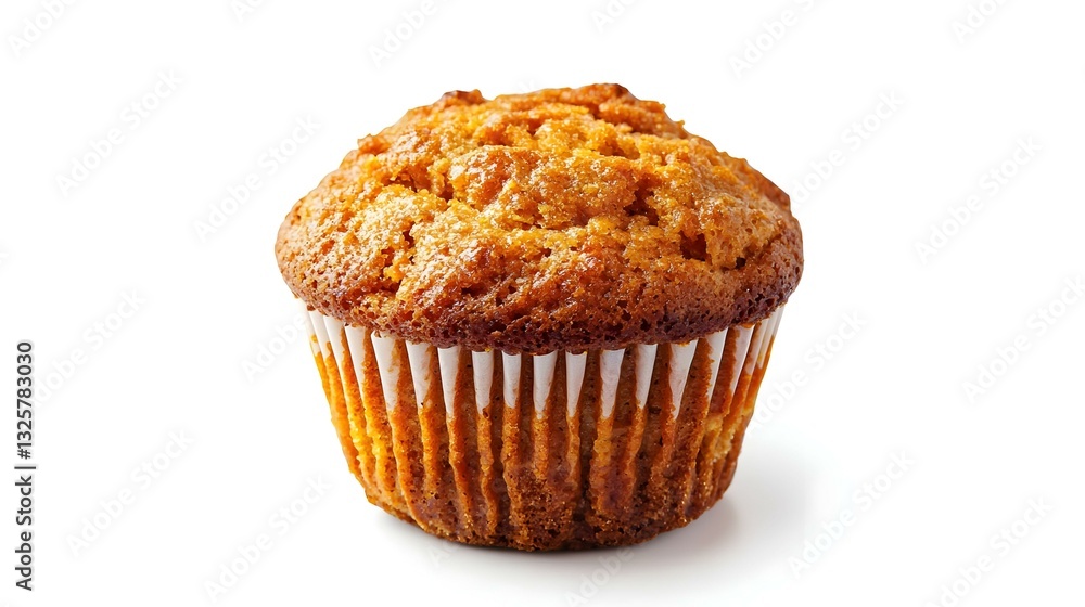 one carrot muffin isolated on white background one carrot muffin isolated on white background