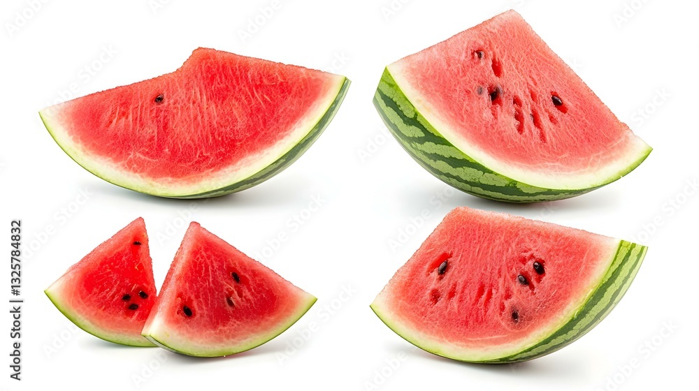 Set of images of watermelon isolated on white Set of images of watermelon isolated on white