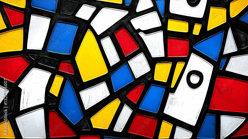 Fototapeta premium Abstract mosaic of vibrant geometric shapes