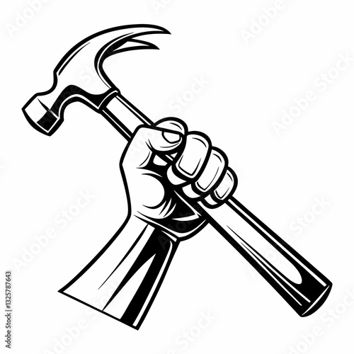 hand holding hammer