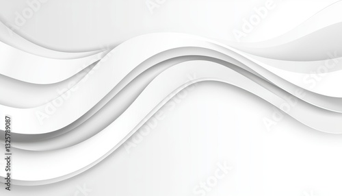 Wallpaper Mural Delicate undulating white forms creating a serene and ethereal abstract background, symbolizing purity and sophistication Torontodigital.ca