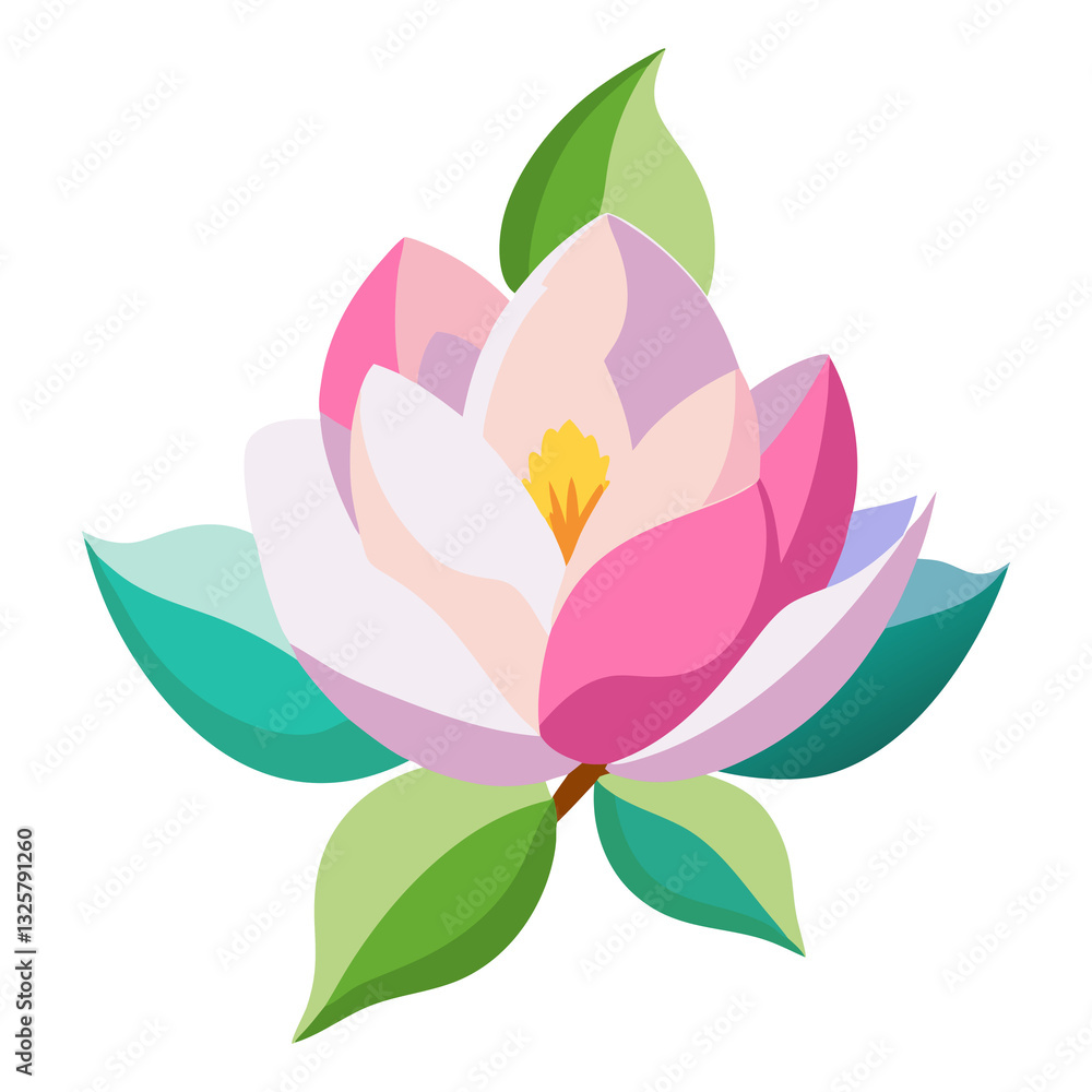 Obraz premium Lotus flower isolated on white background
