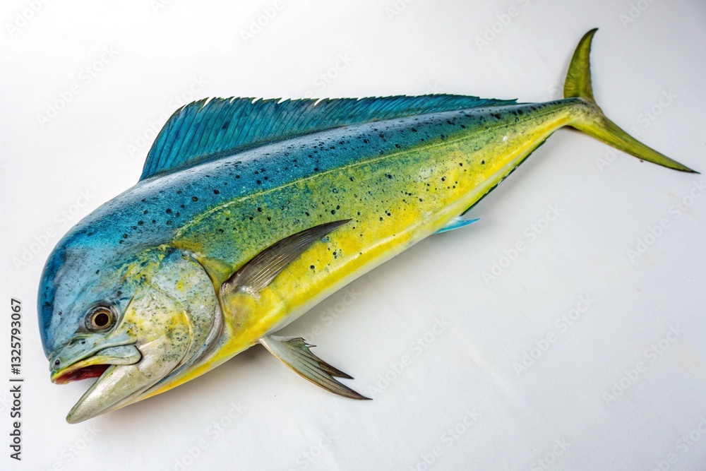 Naklejka premium mahi mahi with white background