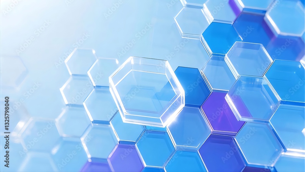 Abstract Blue and Purple Hexagon Background Abstract Blue and Purple Hexagon Background