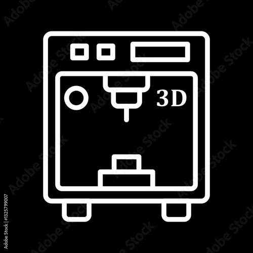 3D Printer Vector Icon