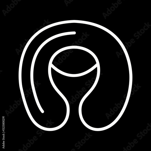 Inflatable pillow Vector Icon
