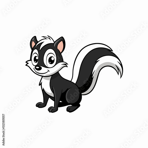 vector image of a skunk