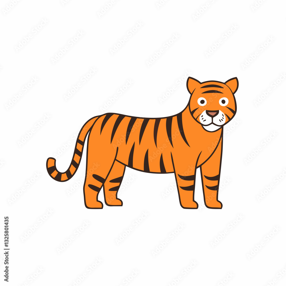 tiger cartoon isolated on white tiger cartoon isolated on white