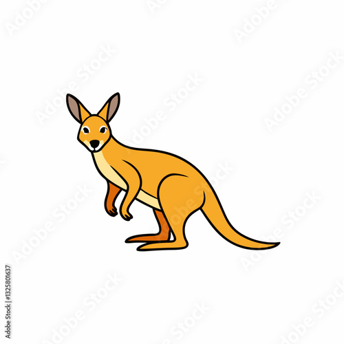 wallaby vector illustration
