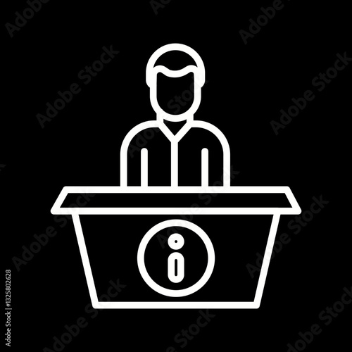 Information Desk Vector Icon