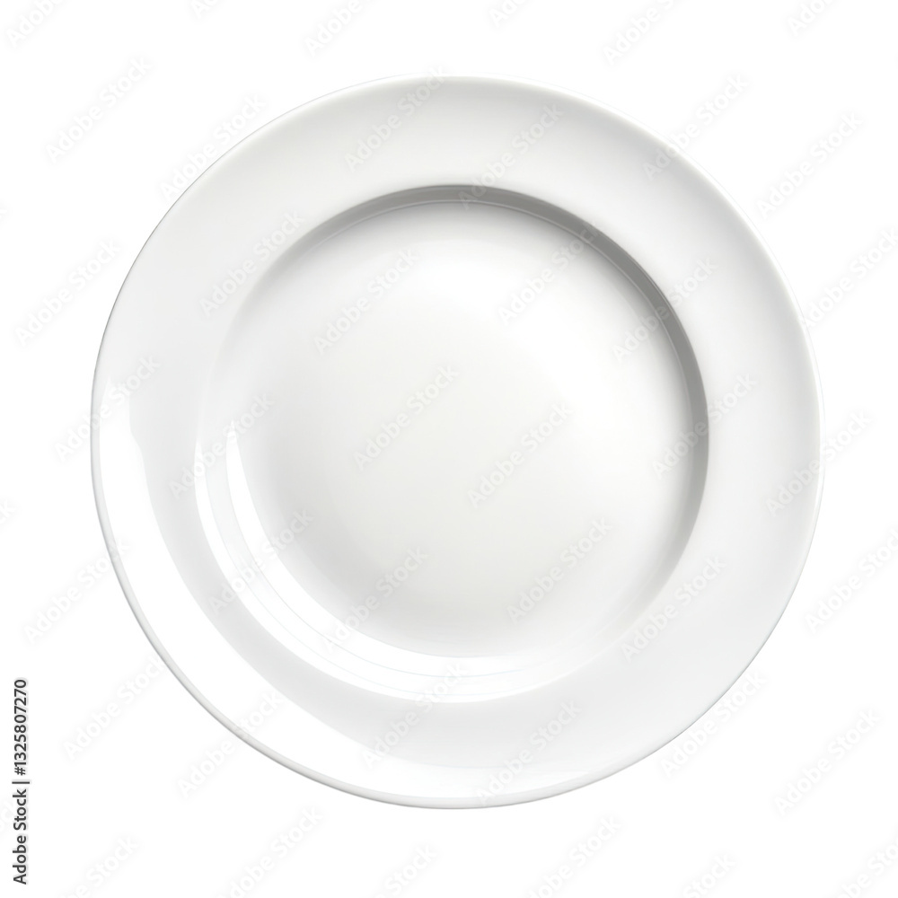 White plate, simple style, white background png White plate, simple style, white background png