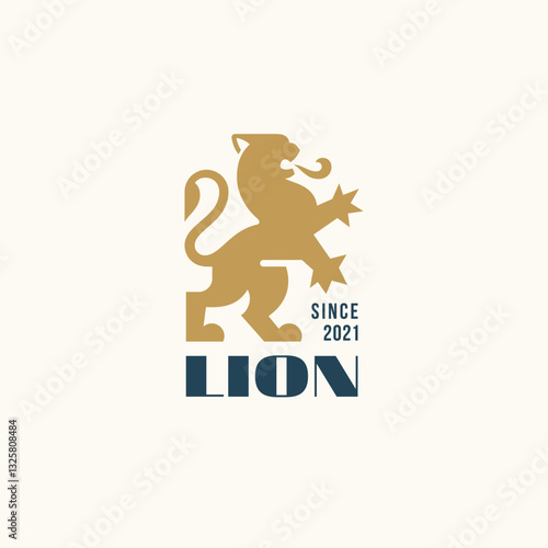 Lion heraldic logo