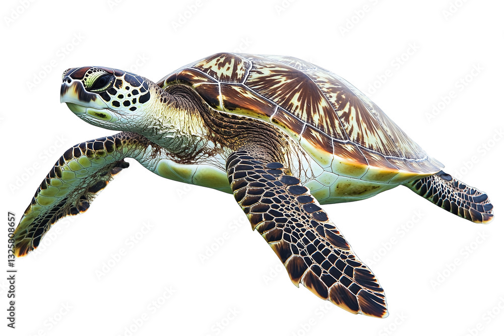 Fototapeta premium Illustration of a Swimming Sea Turtle