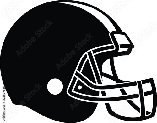 American Football Helmet Silhouette Vector, football helmet vector