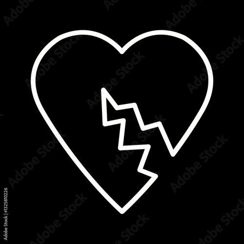Broken Heart Vector Icon