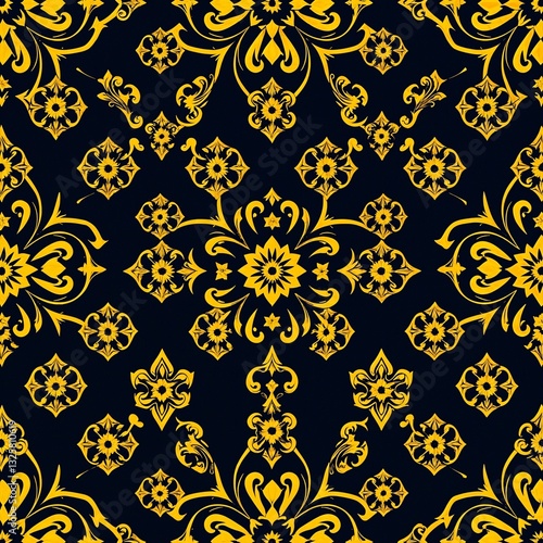 Gold seamless pattern design 