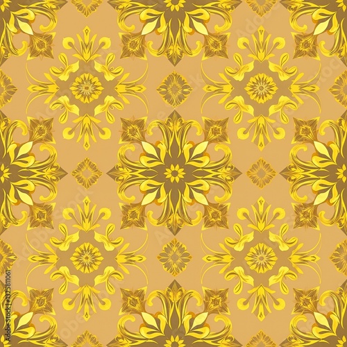Gold seamless pattern design