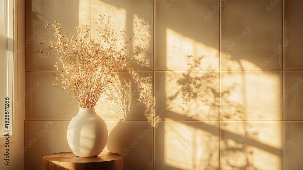 A pristine white vase elegantly perched on a rustic wooden table, its form softly tilted at an angle, inviting exploration in this intimate close-up view A pristine white vase elegantly perched on a rustic wooden table, its form softly tilted at an angle, inviting exploration in this intimate close-up view