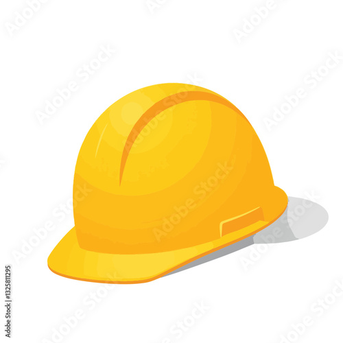 Safety hard hat symbolizing caution in construction, protection concept