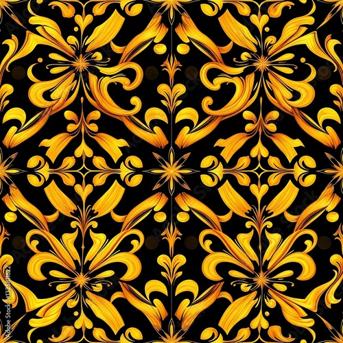 Gold seamless pattern design 