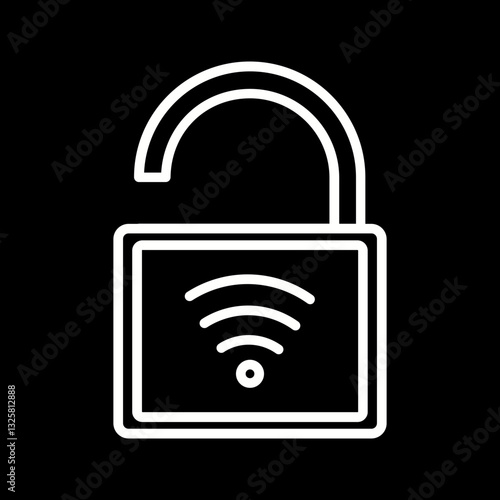 Smart Door Lock Vector Icon