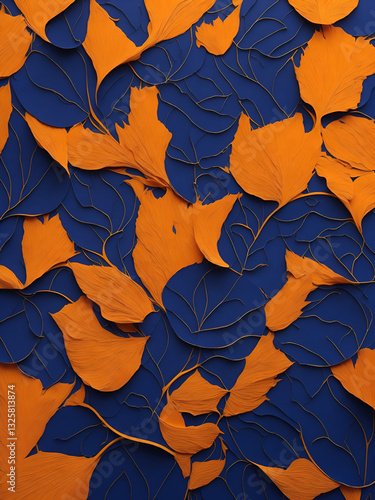 seamless pattern with autumn leaves