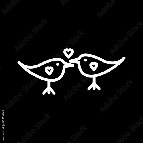 Lovebirds Vector Icon