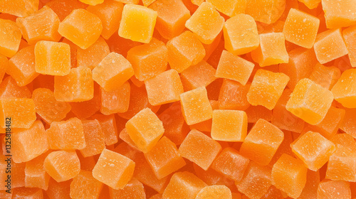 Wallpaper Mural Colorful Orange Candy Cubes in Close-Up Background Texture Torontodigital.ca