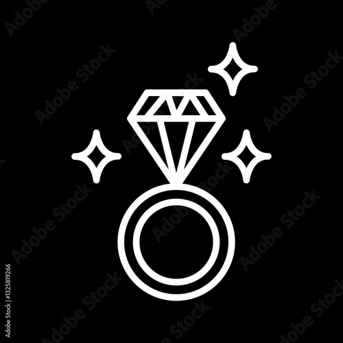 Engagement ring Vector Icon