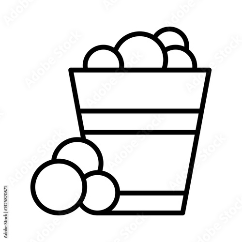 A basket full of snowballs