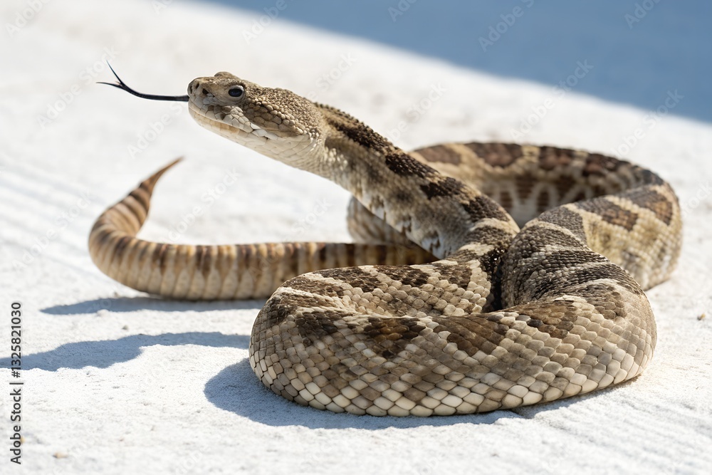 Fototapeta premium rattlesnake with white background