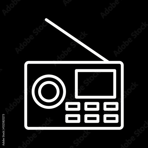 Emergency radio Vector Icon