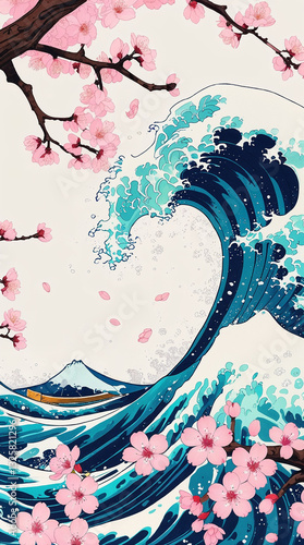 abstract floral background with flowers