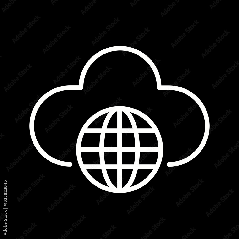 Public Cloud Vector Icon Public Cloud Vector Icon