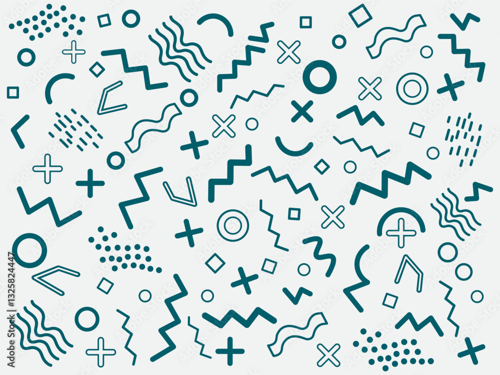 Geomitric Graphic Element Collections Vector Isolated in White Background Geomitric Graphic Element Collections Vector Isolated in White Background