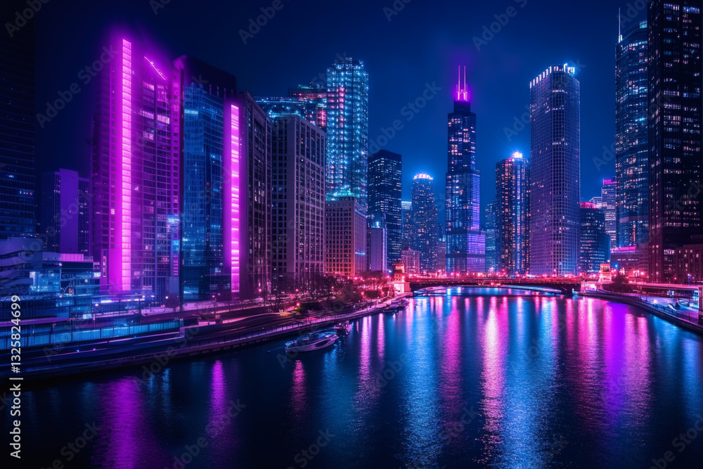 Fototapeta premium skyline at night