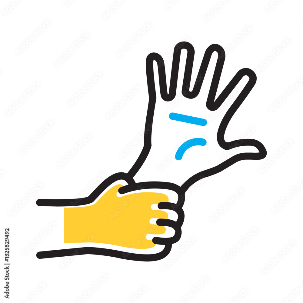 Obraz premium Vector multi color icon for Non violence