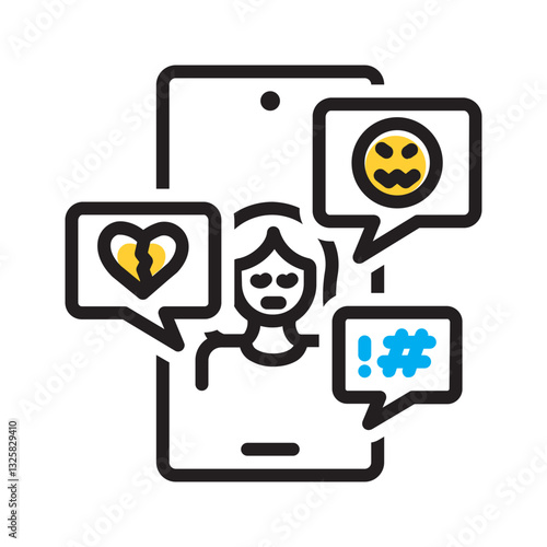 Vector multi color icon for Humiliate