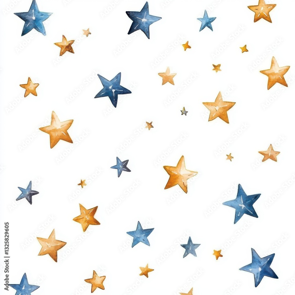 Colorful and Playful Arrangement of Stars on a White Background for Illustrative and Decorative Use Colorful and Playful Arrangement of Stars on a White Background for Illustrative and Decorative Use