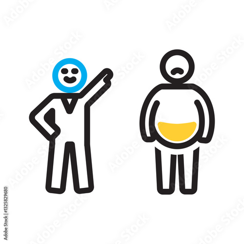 Vector multi color icon for Taunt