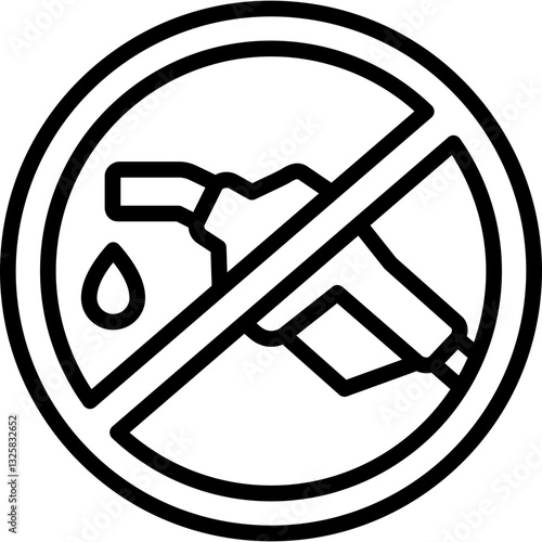 no oil fuel icon