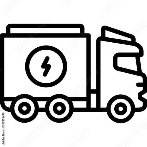 electric truck icon