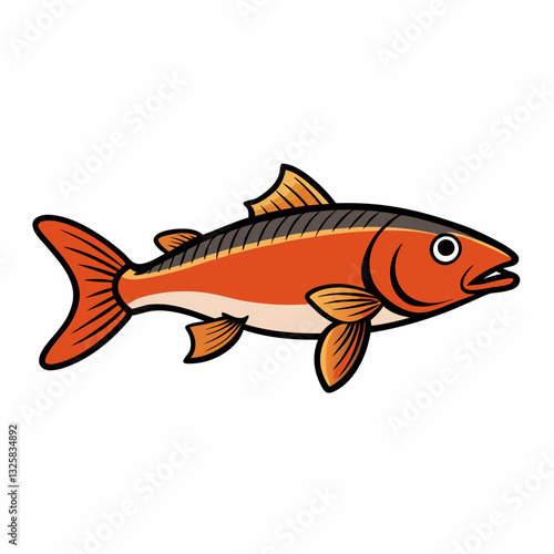 barbel fish vector illustration