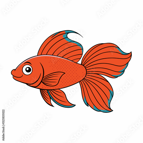 vector illustration of a betta fish
