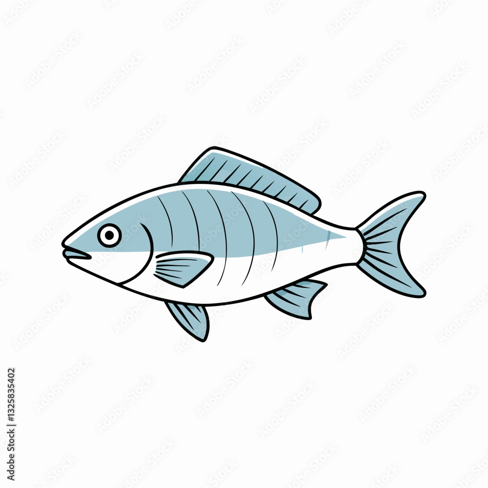 bream fish on a white background bream fish on a white background