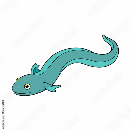 eel fish cartoon vector