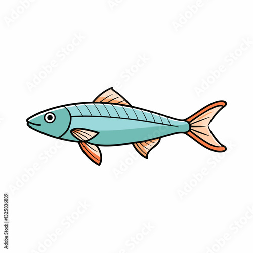 vector illustration of a gudgeon fish