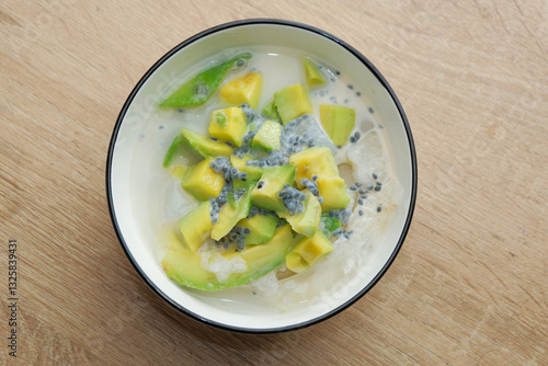 avocado fruit with milk